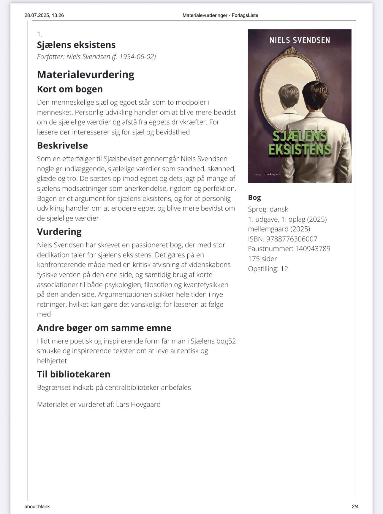 lektør-sjælens eksistens